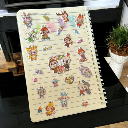 20 Planilla Stickers Labubus/Capibara $4.95 c/u