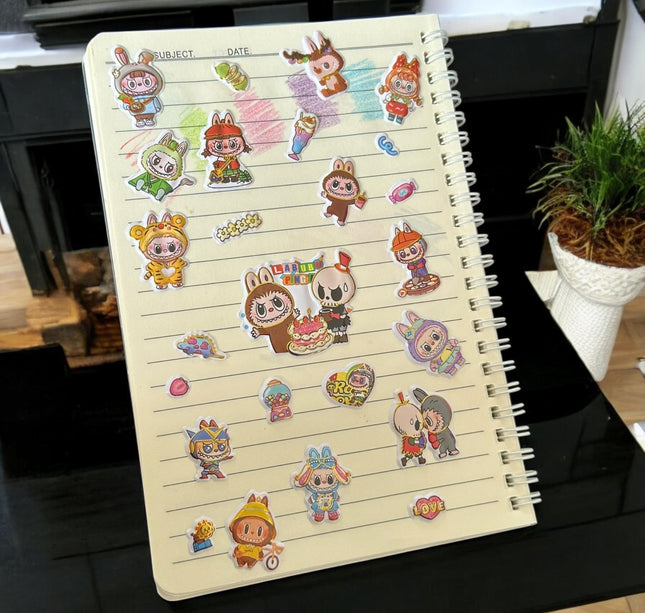 20 Planilla Stickers Labubus/Capibara $4.95 c/u