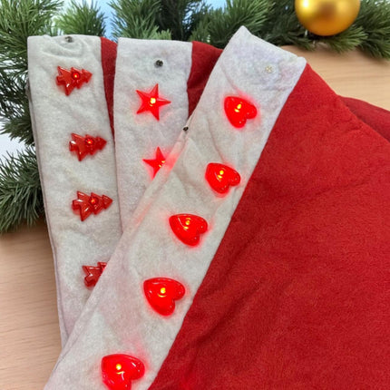 12 Gorros Navideños con Luz con Figuras 3D $20.84 c/u