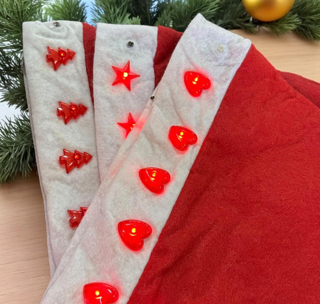 12 Gorros Navideños con Luz con Figuras 3D $20.84 c/u