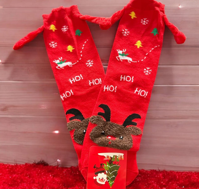 12 Calcetines de Animalitos Navideños con Manitas $27 c/u