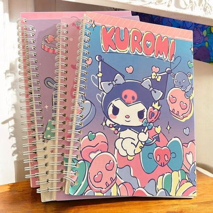 12 Libretas de esprial Sanrio rayada $14.9 c/u