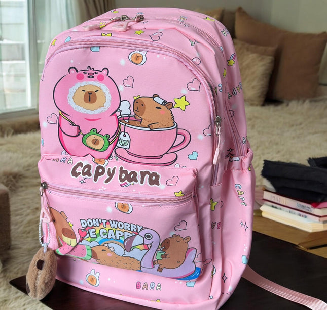 Mochila Capibara Escolar Colores