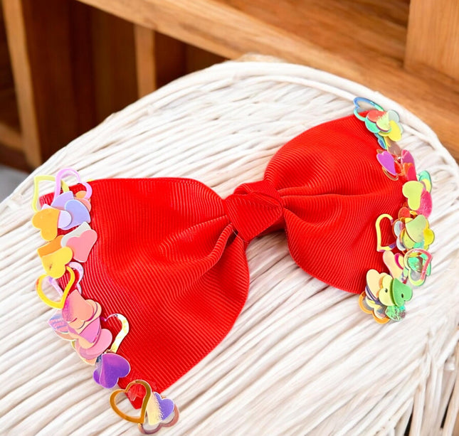 12 Moños Hermosos con Corazones $6.9 c/u