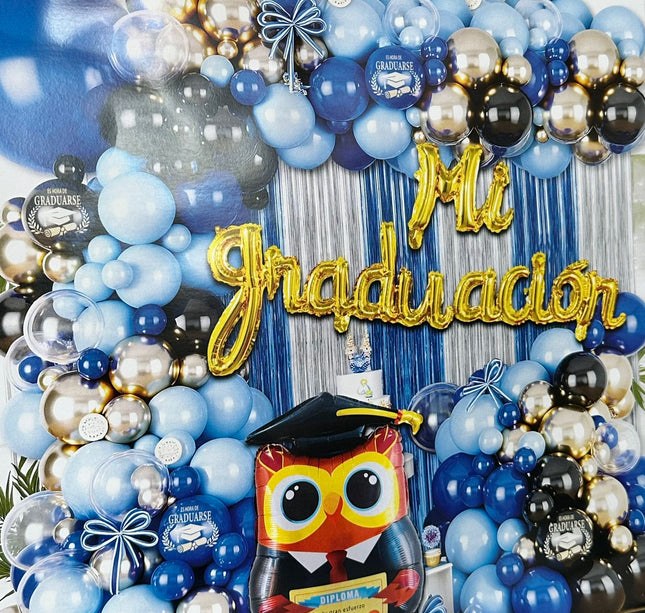 Kits Globos Graduacion con Decoración 54 piezas