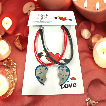 12 Sets 2 pulseras Corazón Parejas "Te Amo" $11.25 c/u