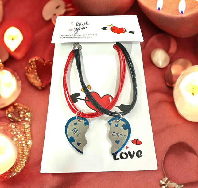 12 Sets 2 pulseras Corazón Parejas "Te Amo" $11.25 c/u