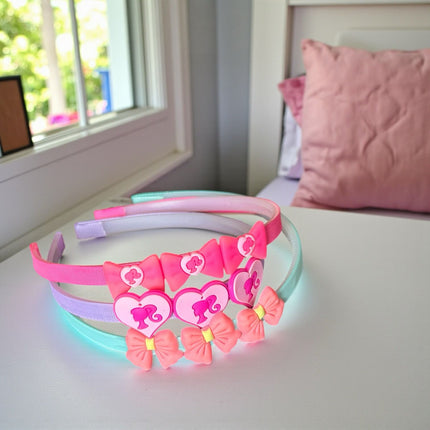 12 Diademas Barbie Figuras Hermosas $6 c/u
