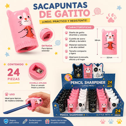 24 Sacapuntas Gatitos "Little Pets" $5.9 c/u