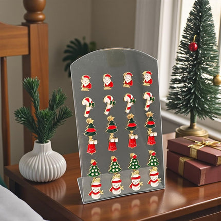 12 Pares de Aretes Navideños $6.75 C/U