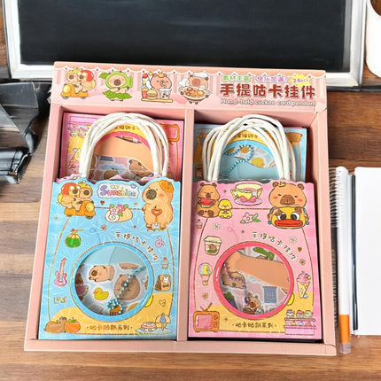 24 Bolsitas Stickers Capibaras con Llavero $6.5 c/u