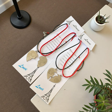 12 Collares Parejas Rojo/Negro Dobles $10.83 c/u