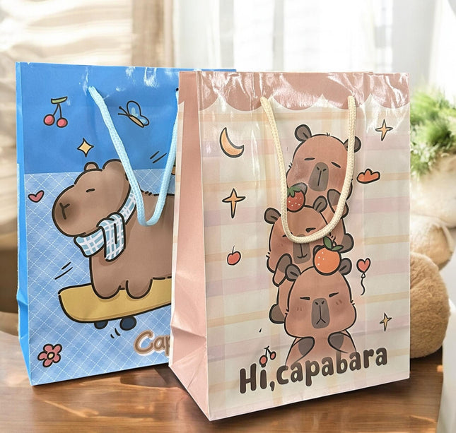 12 Bolsas De Regalo Capibaras Lindas $7.5 c/u