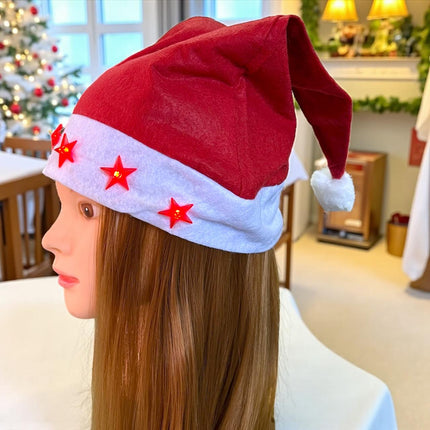12 Gorros Navideños con Luz con Figuras 3D $20.84 c/u