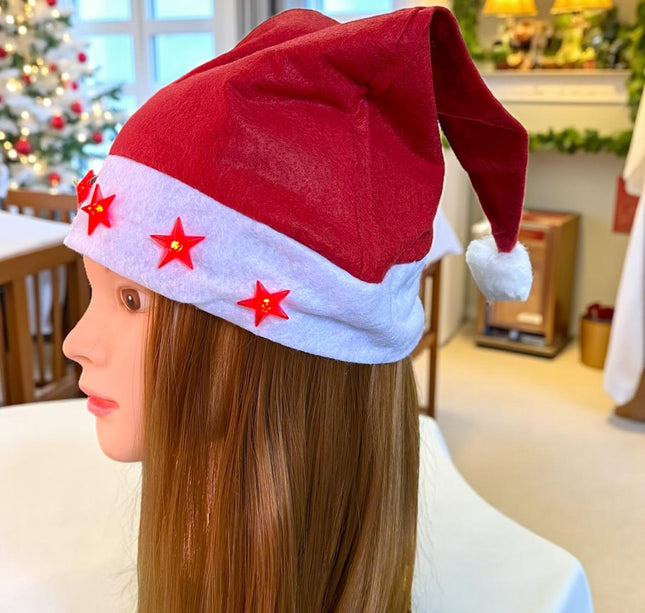 12 Gorros Navideños con Luz con Figuras 3D $20.84 c/u