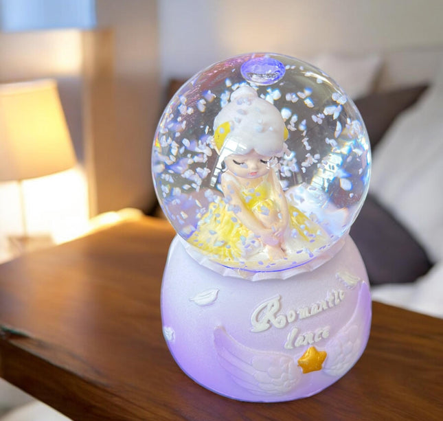 Mini Bola de Nieve Alitas con Luz