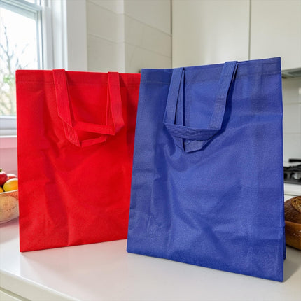 12 Bolsas Reutilzables Medianas Colores 38CM*29CM $6 c/u