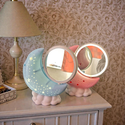 Lampara Luna con Espejo Aumento Luz