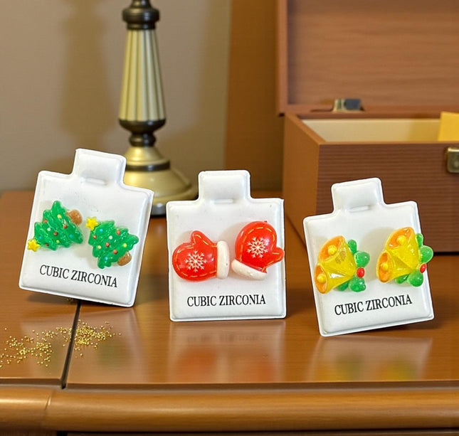 36 Aretes Navideños figura 3D $4.14 c/u