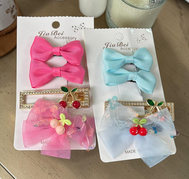 12 Sets de Accesorios Pasador y Moños Pastel $12 c/u