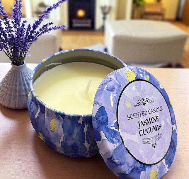 Velas Aromaticas en Caja Metalica