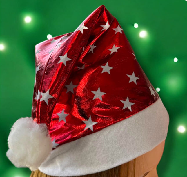 12 Gorros Navideño Metalico Decorado Rojo/Amarillo $14.17 c/u