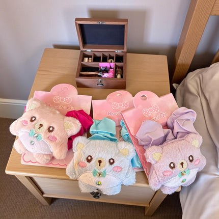 12 Scrunchies Peluche Ositos $17 c/u