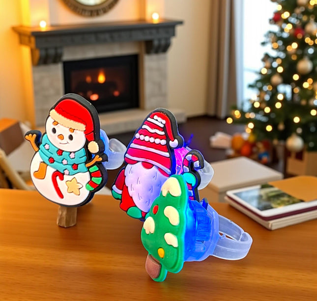 50 Anillos Navideños Con Luz $4.25 c/u