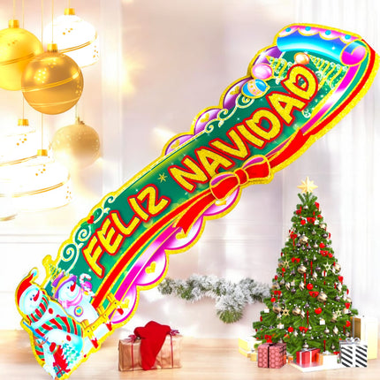 6 Letrero Feliz Navidad 80 centimetros $17.8 c/u