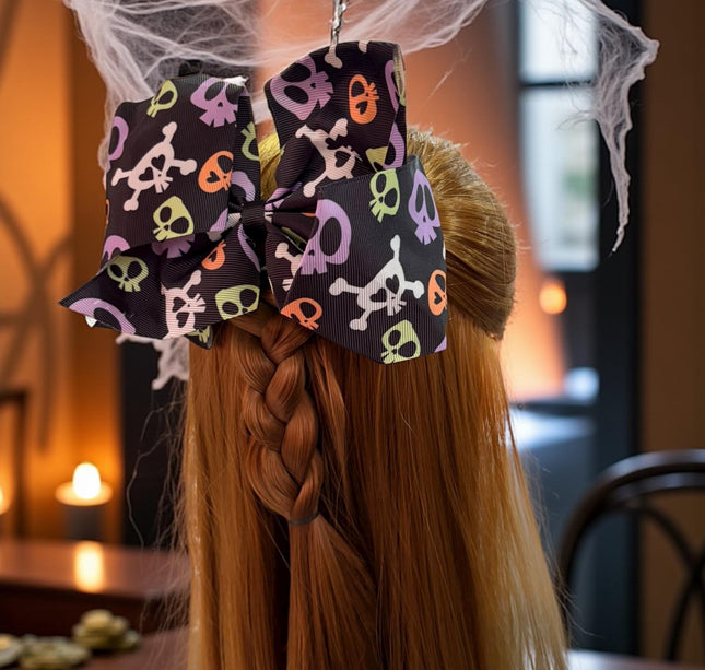 12 Moños Coquette Halloween Estampados G $14 c/u