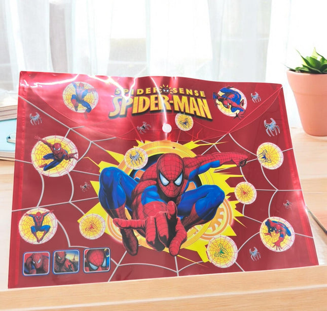 12 Folders Sanrio/Spiderman con Boton $6 c/u