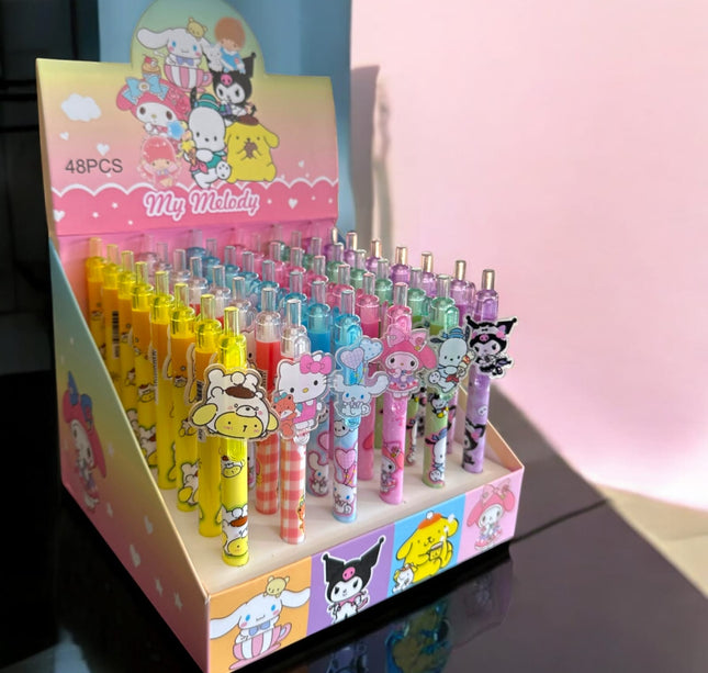 48 Lapiceros de Gel Figurita Sanrio $3.9 c/u