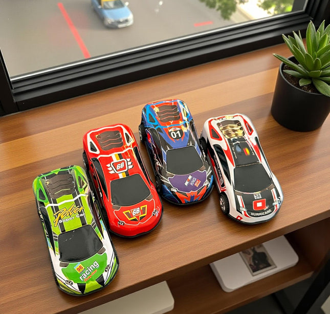 Set Juguetes 4 Carros y 3 Aviones Friccion