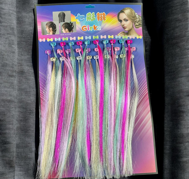 30 Pincitas con Extenciones Colores $3.3 c/u