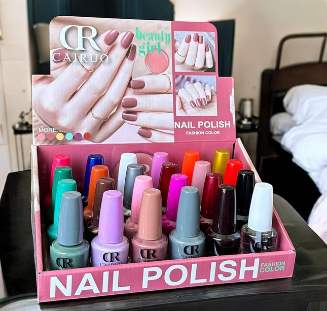 24 Esmaltes para uñas "Cairuo" Beauty Girl $11.5 c/u