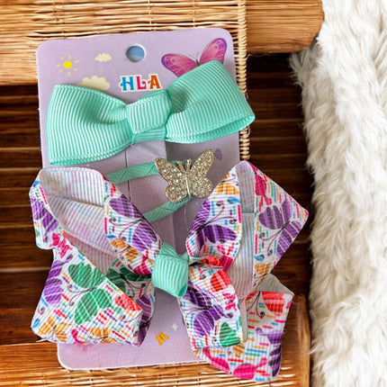 12 Sets de Pasadores con Moños Mariposas $5.9 c/u
