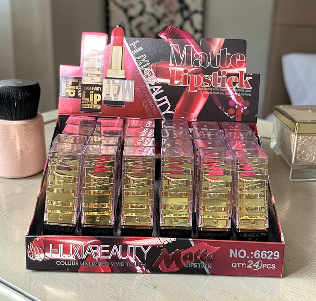 12 Labiales Matte Dorados Huxia $11 c/u