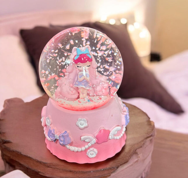 Mini Bola de Nieve con Muñequita con Luz