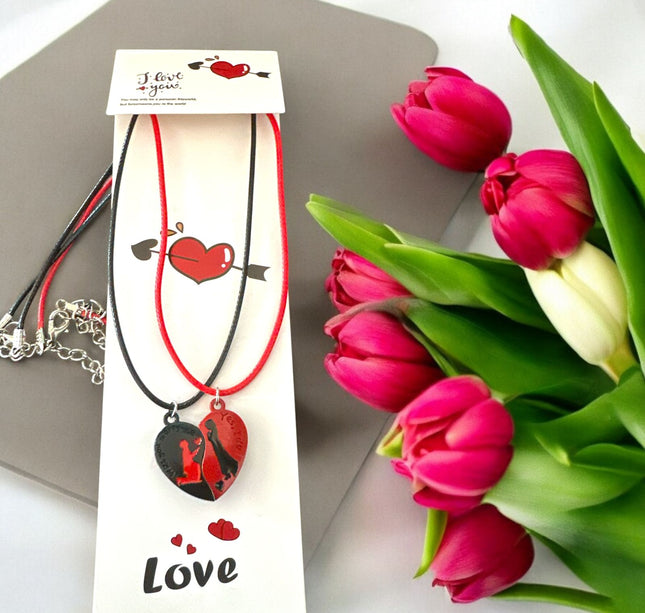 12 Set Collar Dúo "Love You" Corazón $15 c/u