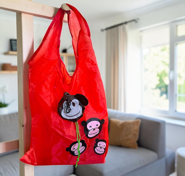 12 Bolsas con Funda Animalitos, Reulizable de Bolsillo 50cm*37cm $20 c/u