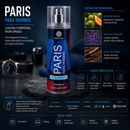Loción para Hombre "Paris" 250ML Grenobil