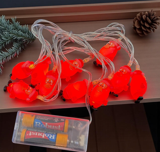 Serie de Luz Navideña 2.5M Figuras Santa Claus Bateria