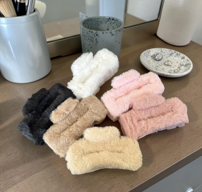 12 Pinzas Peluche Lindas para Cabello Grandes $12 c/u