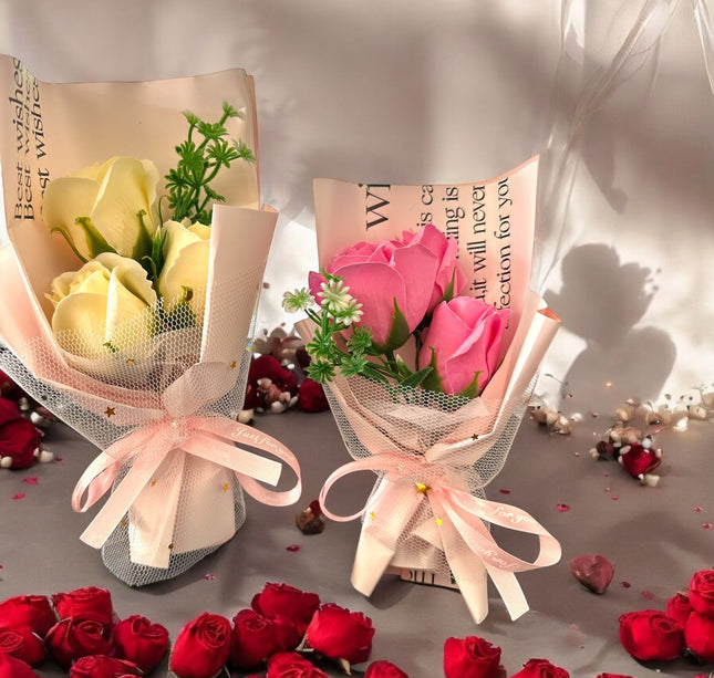 3 Caja con Rosas Jabón Regalo Día del Amor $85 c/u