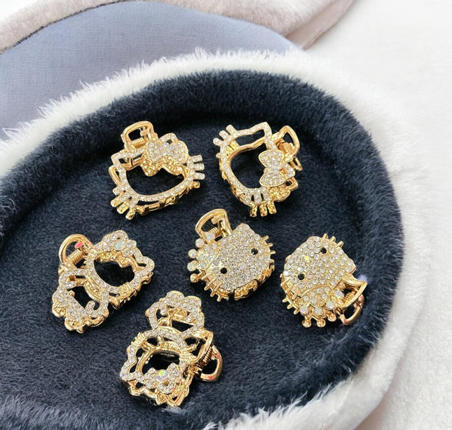 12 Mini Pinzas Kitty Pedreria $8 c/u
