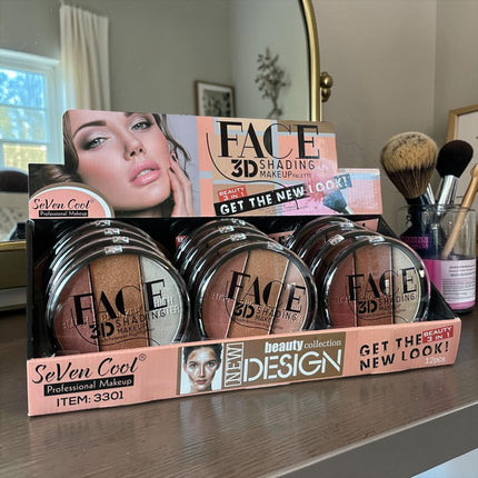 3 Paletas Iluminadores/Bronceadores Seven Cool $39 c/u