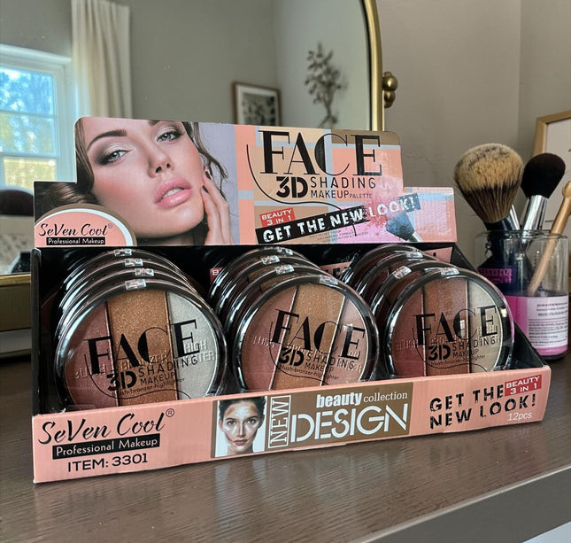 3 Paletas Iluminadores/Bronceadores Seven Cool $39 c/u