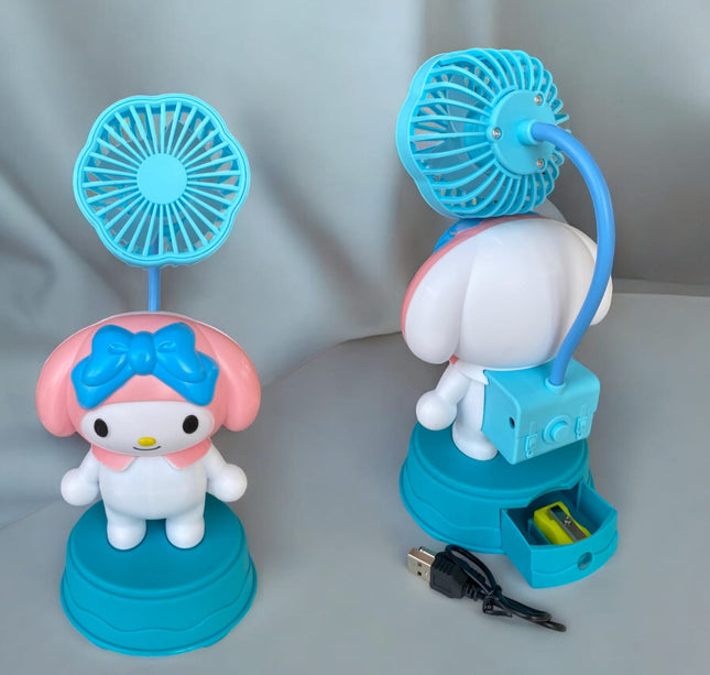 Ventilador ajustable MyMelody con sacapuntas