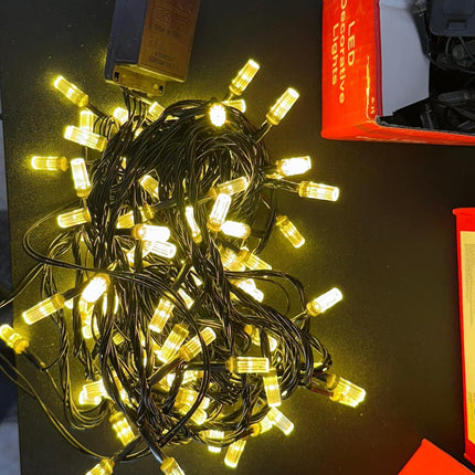 Serie de luz led calida Foco G 10 metros Decoracion Navideña