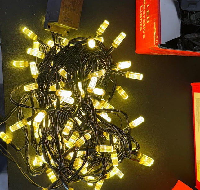 Serie de luz led calida Foco G 10 metros Decoracion Navideña